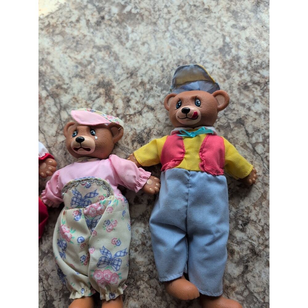 3 Vintage (WAY OUT TOYS OF NY) 9" PVC RUBBER BEARS, Mama Papa And Baby - Picture 4 of 10